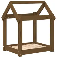 vidaXL Lit pour chien marron miel 61x50x70 cm pin massif