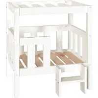 vidaXL Lit pour chien blanc 65,5x50,5x70 cm pin massif