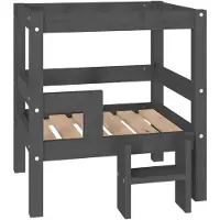 vidaXL Lit pour chien Gris 55,5x53,5x60 cm Pin massif