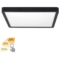 Highlight Plafonnier carré Piatto noir