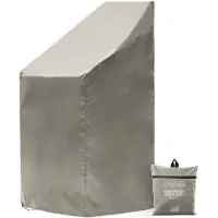 Chefarone Housse de protection pour chaises Chefarone - Housse pour mobilier de jardin - Résistant aux intempéries - Protection UV - Gris