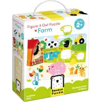 Banana Panda Figure It Out Puzzle Puzzle pour débutants avec des figures d'animaux 2+