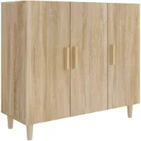vidaXL Sideboard chêne Sonoma 90x34x80 cm bois composite