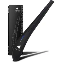 Perow Briquet électrique long rechargeable - Noir - Briquet Plasma durable - Boîte cadeau incluse - BBQ - Bougies