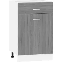 vidaXL Armoire basse avec tiroir Lyon Gris Sonoma 50x46x81,5 cm