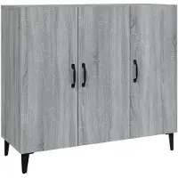 vidaXL Sideboard Gris Sonoma 90x34x80 cm Bois composite