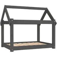 vidaXL Lit pour chien Gris 81x60x70 cm Pin massif