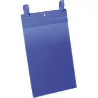 Durable Pochettes pour documents avec languettes, l. 210 x H 297 mm (A5 portrait), 50 p., bleu