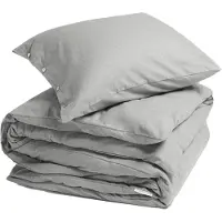 Yumeko - Parure de lit - Flanelle De Coton - 140x220 - Gris