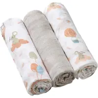 Babyono Lot de 3 couches bébé en textile, Gris,