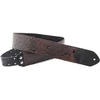 RightOnStraps Leathercraft Blackguard Black Courroie de guitare