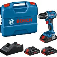 Bosch Perceuse sans fil GSR 18V-45 - - avec 3 batteries ProCore 18V 4.0Ah - chargeur - L-Case - 0615A5002N