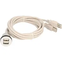 Schlegel 2 x USB 2.0 femelle A - 2 x USB 2.0 mâle A RRJ 2USB 150CM Fléau Contenu :, Câble + prise électronique, Argent