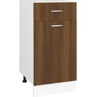vidaXL Armoire basse avec tiroir, aspect chêne brun 40x46x81,5 cm