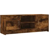 vidaXL Armoire TV chêne fumé 102x30x37,5 cm Bois composite