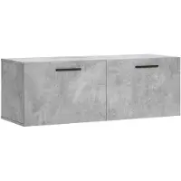 vidaXL Armoire murale gris béton 100x36,5x35 cm Bois composite