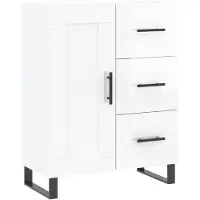 vidaXL Sideboard blanc brillant 69,5x34x90 cm Bois composite