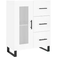 vidaXL Sideboard blanc brillant 69,5x34x90 cm Bois composite