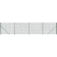 vidaXL Clôture grillagée avec bride de sol vert 1,8x10 m