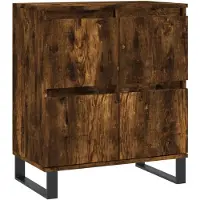 vidaXL Sideboard chêne fumé 60x35x70 cm bois composite