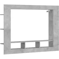 vidaXL Armoire TV gris béton 152x22x113 cm Bois composite