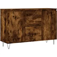 vidaXL Sideboard chêne fumé 101,5x35x70 cm bois composite
