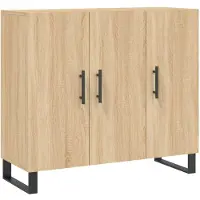 vidaXL Sideboard chêne Sonoma 90x34x80 cm bois composite