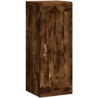 vidaXL Armoire murale chêne fumé 34,5x34x90 cm Bois composite