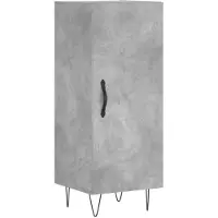 vidaXL Sideboard gris béton 34,5x34x90 cm Bois composite