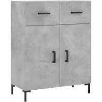 vidaXL Sideboard gris béton 69,5x34x90 cm Bois composite