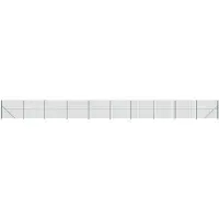 vidaXL Clôture grillagée avec bride de sol vert 1,4x25 m