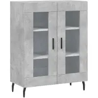 vidaXL Sideboard gris béton 69,5x34x90 cm Bois composite