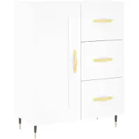 vidaXL Sideboard Blanc 69,5x34x90 cm Bois composite