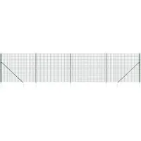 vidaXL Clôture grillagée avec douilles de sol vert 1,8x10 m