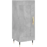 vidaXL Sideboard gris béton 34,5x34x90 cm Bois composite