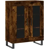 vidaXL Sideboard chêne fumé 69,5x34x90 cm bois composite