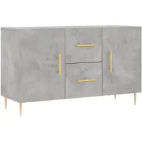 vidaXL Sideboard gris béton 100x36x60 cm Bois composite