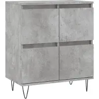 vidaXL Sideboard gris béton 60x35x70 cm Bois composite