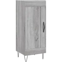 vidaXL Sideboard Gris Sonoma 34,5x34x90 cm Matériau dérivé du bois