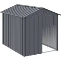 vidaXL Niche pour chiens avec toit Anthracite 117x153x123cm Acier galvanisé
