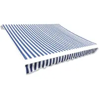 vidaXL LaFeldoek 500x300 cm Leinwand Blau und Weiß