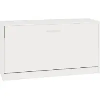 vidaXL Banc à chaussures Blanc brillant 80x24x45 cm Bois d'ingénierie