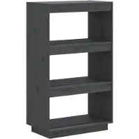 vidaXL Bibliothèque/Séparateur de pièce Gris 60x35x103 cm Pin massif
