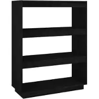 vidaXL Bibliothèque/Séparateur de pièce Noir 80x35x103 cm Pin massif