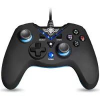 SPIRIT OF GAMER SOG-WXGP Contrôleur de jeu, USB Gamepad analogique / numérique PC, Playstation 3 (PC, PS3), Manette, Bleu, Noir