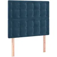 vidaXL Têtes de lit 2 pcs. Bleu foncé 100x5x78/88 cm velours