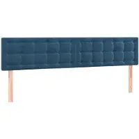vidaXL Têtes de lit 2 pcs. Bleu foncé 100x5x78/88 cm velours