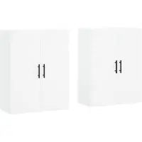vidaXL Armoires murales 2 pcs. Blanc 69,5x34x90 cm