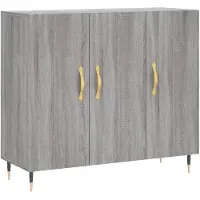 vidaXL Sideboard Gris Sonoma 90x34x80 cm Bois composite