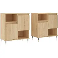 vidaXL Sideboards 2 pcs. chêne Sonoma bois composite
